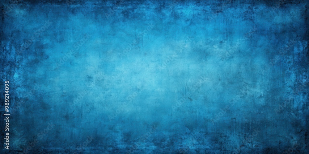 Old worn blue background with distressed texture and dark grunge border for vintage aesthetics Old worn blue background with distressed texture and dark grunge border for vintage aesthetics