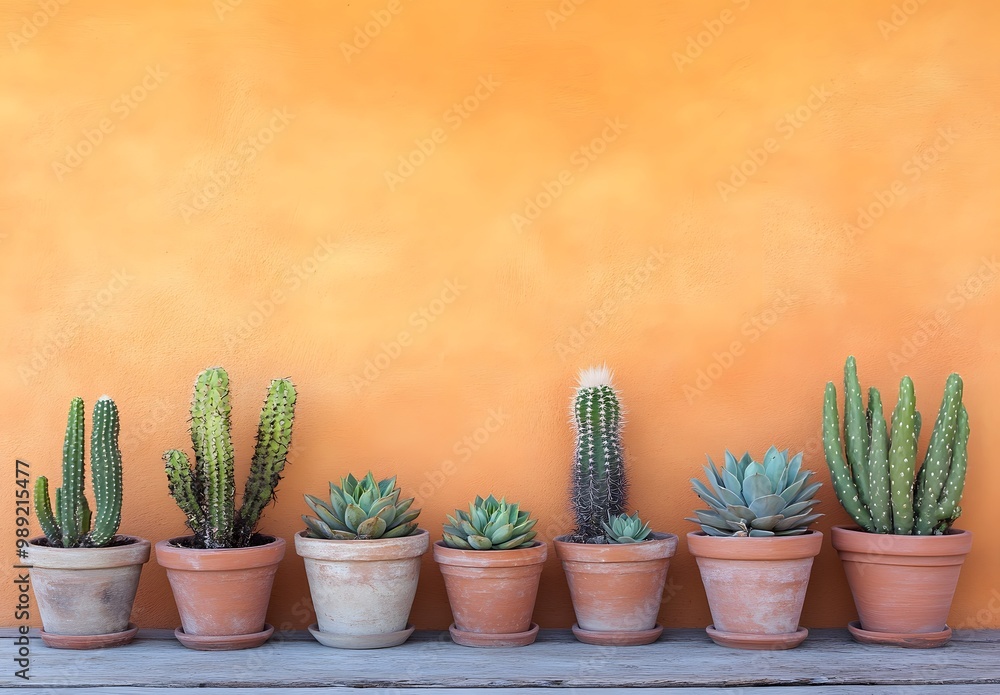 Terracotta Pots with Cactus & Succulents Boho Backdrop Terracotta Pots with Cactus & Succulents Boho Backdrop