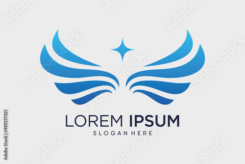 Wings logo vector design inspiration with creative idea