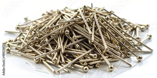 A pile of cotter pins for securing bolts and connections photo