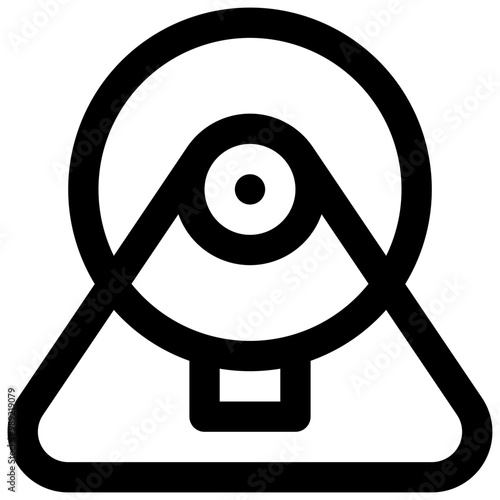 Lottery drum. Editable Stroke vector icon.