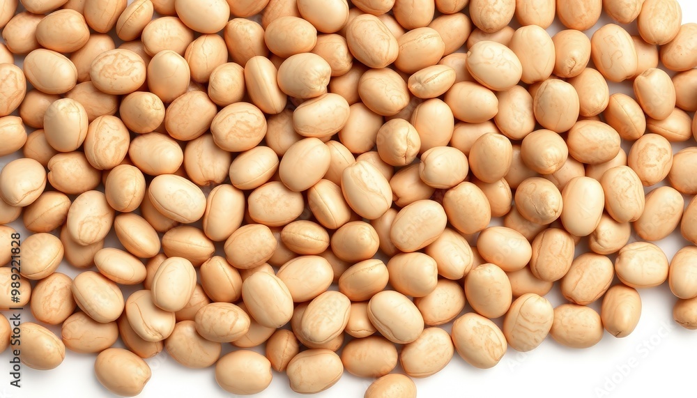 High-Resolution Image of Pinto Beans: Detailed Marbled Patterns and Natural Texture on White Surface. High-Resolution Image of Pinto Beans: Detailed Marbled Patterns and Natural Texture on White Surface.