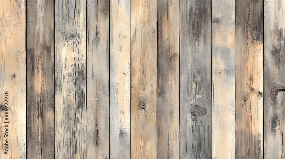 Fototapeta premium Rustic Weathered Wood Plank Seamless Pattern
