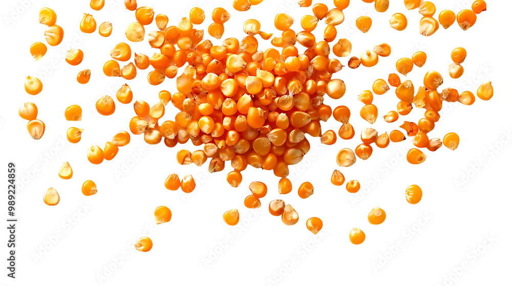 Fresh corn seeds on a transparent background Fresh corn seeds on a transparent background