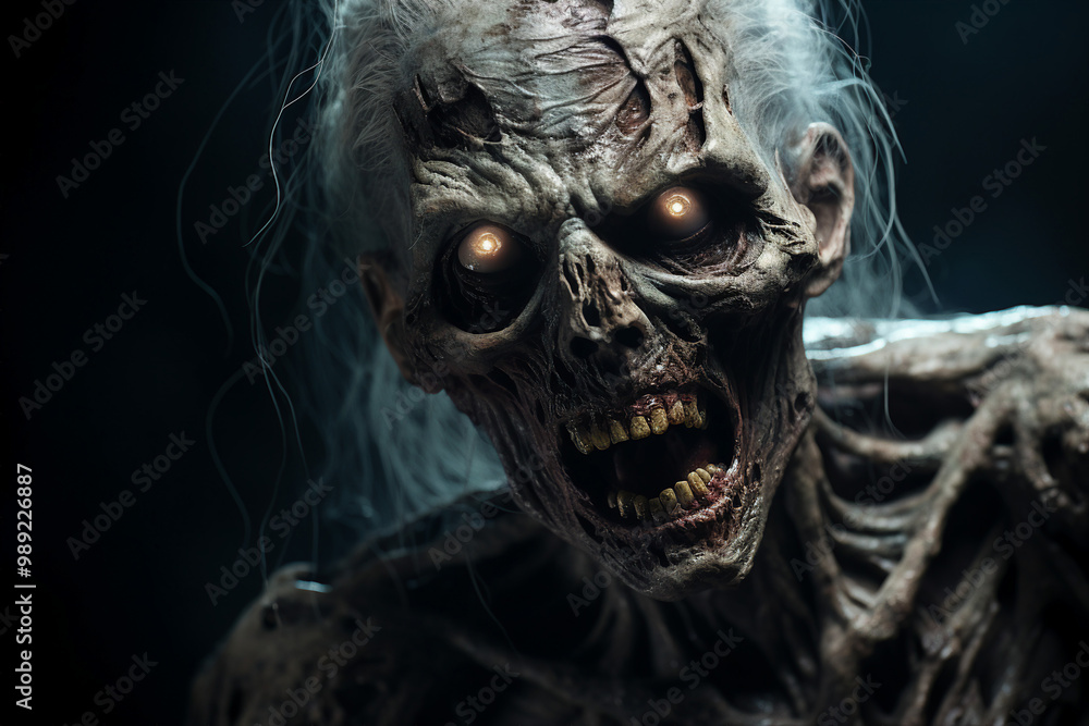 AI generated portrait of a demonic evil supernatural being from another world AI generated portrait of a demonic evil supernatural being from another world