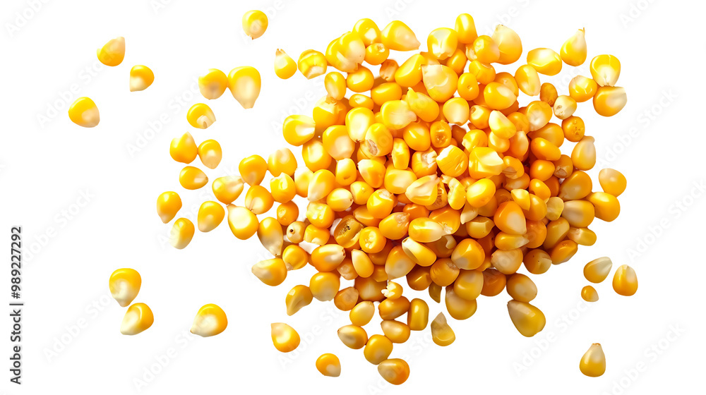 Fresh corn seeds on a transparent background Fresh corn seeds on a transparent background