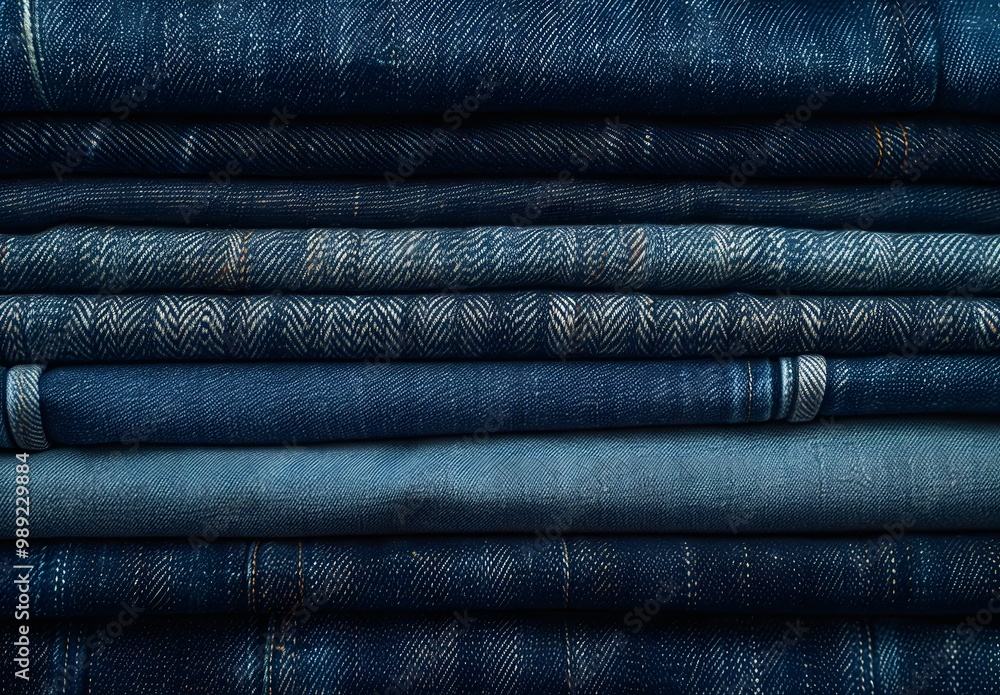 Stack of Blue Denim Jeans Texture Stack of Blue Denim Jeans Texture
