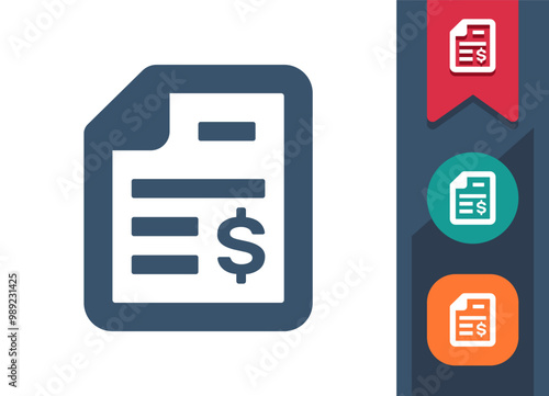 Bill, Tax, Tax Form, Invoice, Contract Icon photo