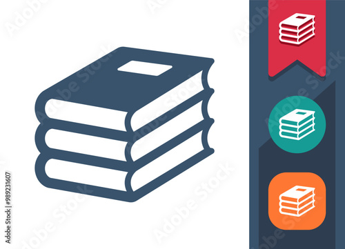 Books, Book Stack, Stack Of Books Icon