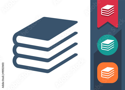 Books, Book Stack, Stack Of Books Icon