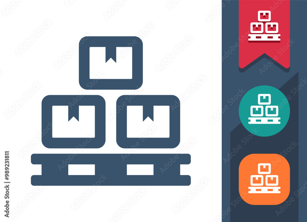 Boxes, Pallet, Stack of Boxes Icon Boxes, Pallet, Stack of Boxes Icon