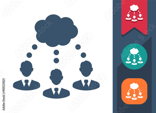 Brainstorming, Thinking, Team, Coworkers Icon