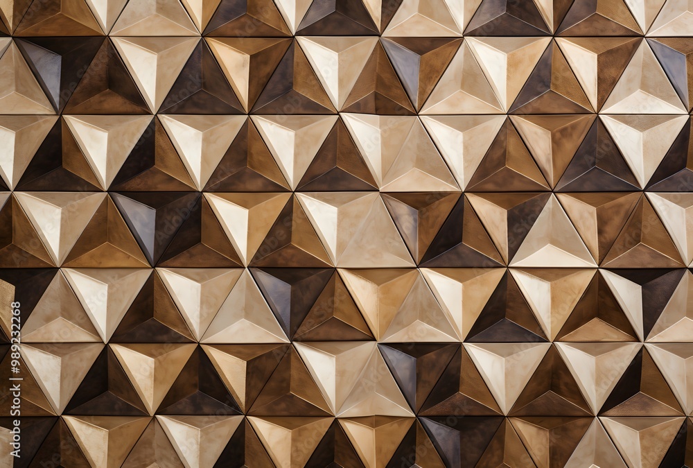 Abstract Triangle Wall Texture in Brown and Beige Abstract Triangle Wall Texture in Brown and Beige