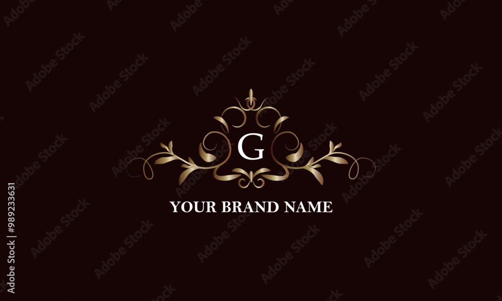 Calligraphic elegant ornament with initial letter G. Business sign, identity monogram for company brand, emblem for restaurant, royalty, boutique, cafe, hotel, heraldic, jewelry, fashion. Calligraphic elegant ornament with initial letter G. Business sign, identity monogram for company brand, emblem for restaurant, royalty, boutique, cafe, hotel, heraldic, jewelry, fashion.