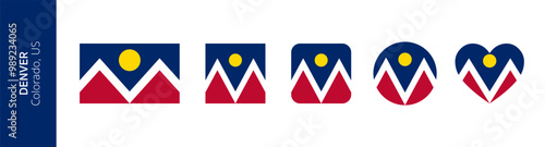 Flag of Denver city and county, Colorado, US