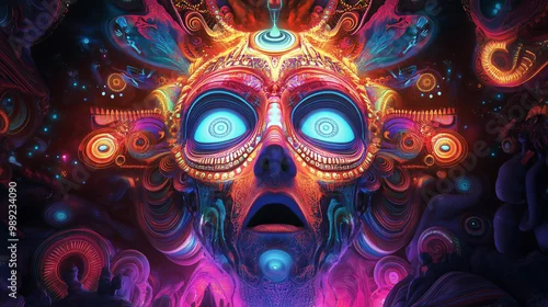 Obraz Cosmic Entity - Abstract Space and Nebula Artwork