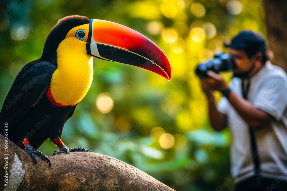Obraz premium Image of young person love and caring for exotic pet made with generative AI