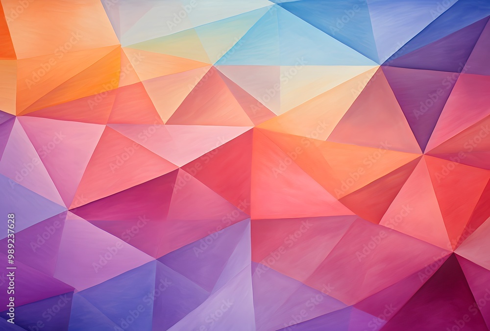 Fototapeta premium Abstract Geometric Pattern with Vibrant Colors