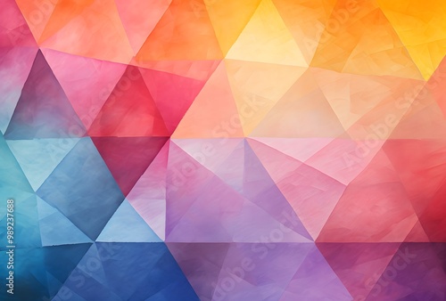 Abstract Geometric Pattern with Vibrant Colors and Gradients