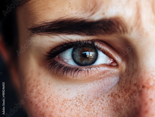 Soft Tear-Streaked Face Close-Up