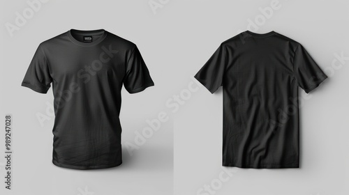 Blank Black T-Shirt Mockup photo