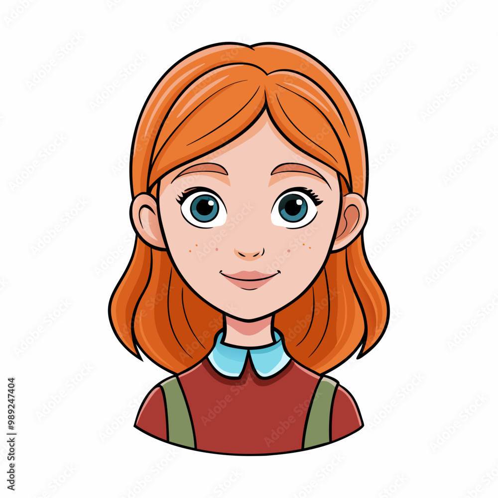 Girl Isolated on White Background, Child and Youth Representation Vector Illustration Girl Isolated on White Background, Child and Youth Representation Vector Illustration