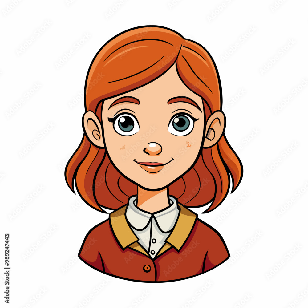 Girl Isolated on White Background, Child and Youth Representation Vector Illustration Girl Isolated on White Background, Child and Youth Representation Vector Illustration