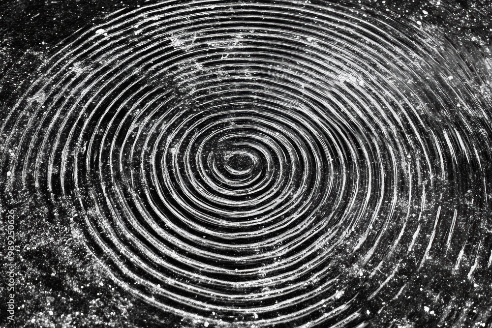 Intricate tree ring pattern in high contrast black white Intricate tree ring pattern in high contrast black white