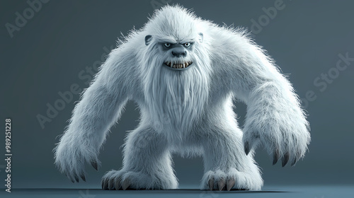Yeti or abominable snowman 3d illustration. Yeti. Illustration