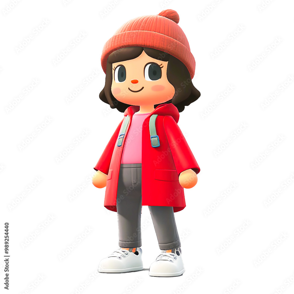 Cute cartoon girl with pigtails, wearing a red raincoat, red cap and boots, no background, transparent background
Cute cartoon girl with pigtails, wearing a red raincoat, red cap and boots, no background, transparent background