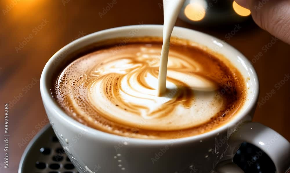 Art of Latte Making in a Cozy Coffee Shop Art of Latte Making in a Cozy Coffee Shop