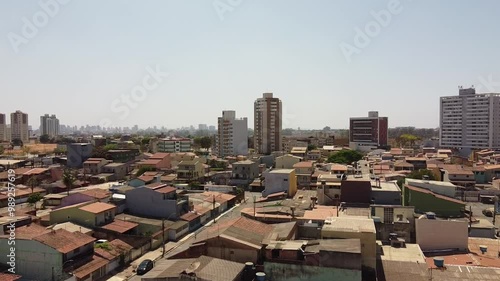 Aerial drone view of the residential neighborhood in Brasília. concept of housing, population, transport.