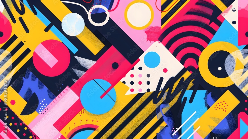 Abstract Geometric Colorful Shapes Pattern Abstract Geometric Colorful Shapes Pattern
