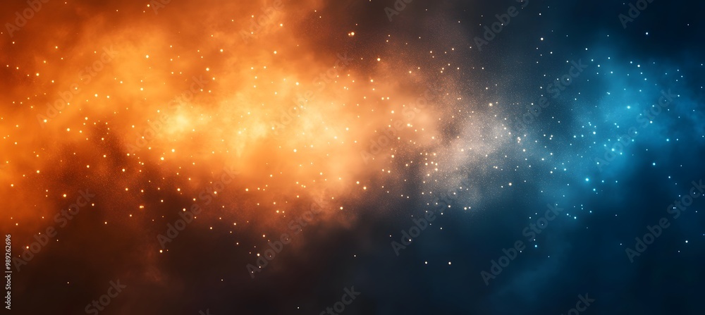 Obraz premium Abstract Gradient Background with Blue, Brown, and Orange