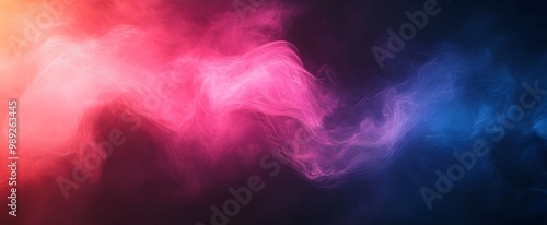 Abstract Gradient Background with Pink, Blue and Black Colors