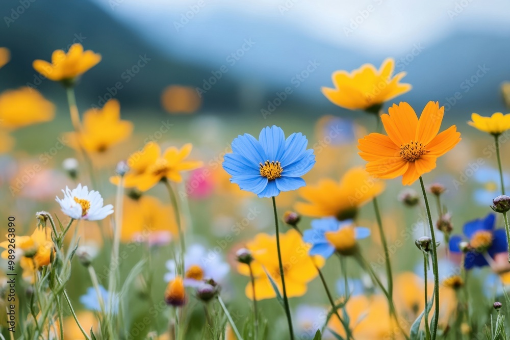 Serene Wind-Swept Wildflower Field: A Tranquil Retreat Amidst Nature's Beauty Serene Wind-Swept Wildflower Field: A Tranquil Retreat Amidst Nature's Beauty