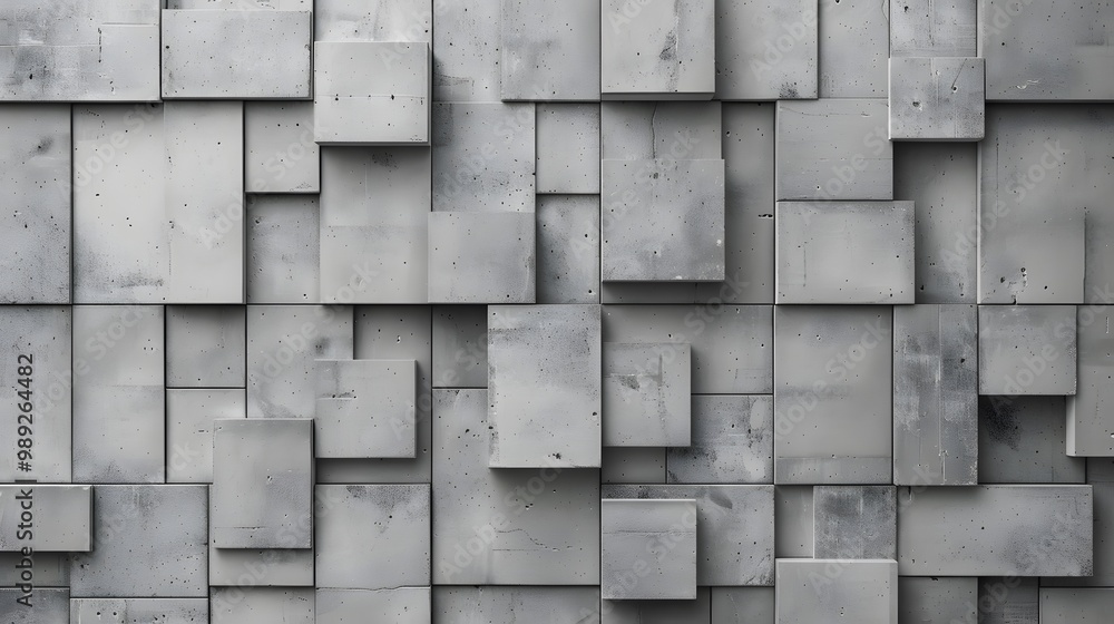 Abstract Grey Concrete Block Wall Texture Abstract Grey Concrete Block Wall Texture