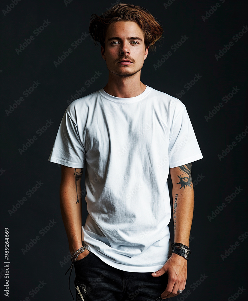men wearing blank white loopwheeled t shirt, mockup or mock up, template style men wearing blank white loopwheeled t shirt, mockup or mock up, template style