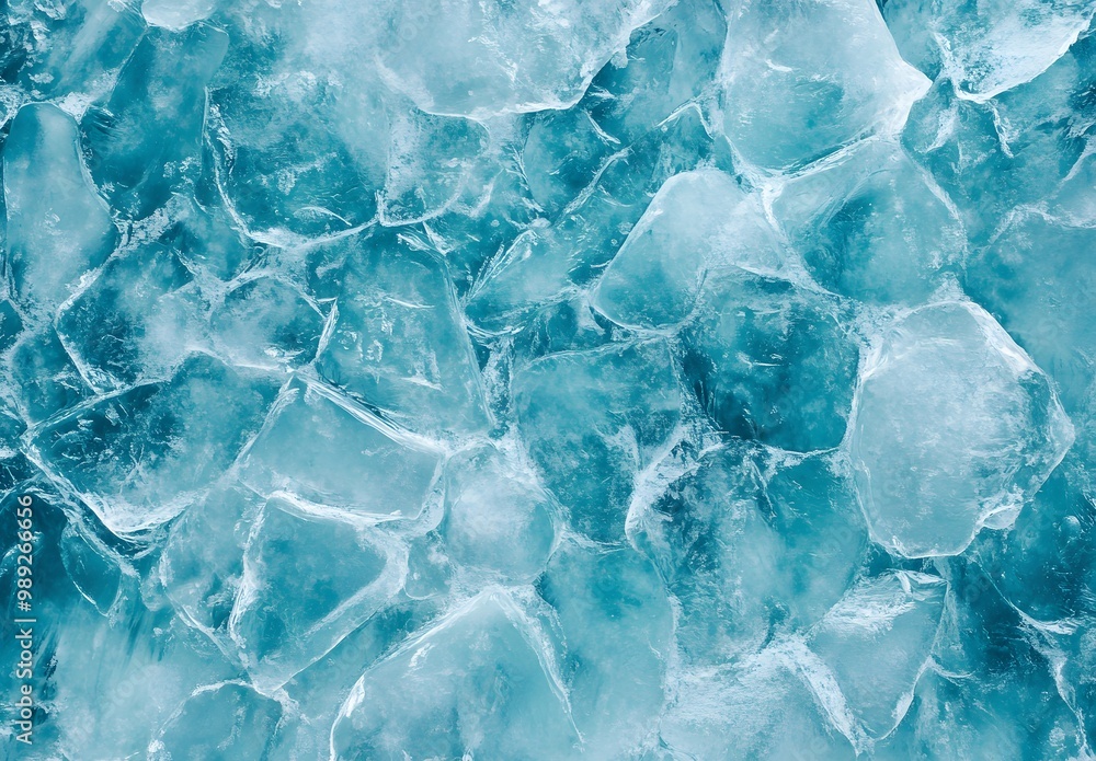 Abstract Teal Ice Texture Background With Frozen Patterns Abstract Teal Ice Texture Background With Frozen Patterns