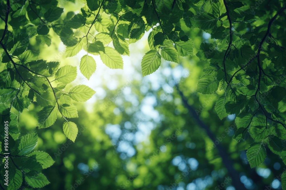 Obraz premium Serene Nature Soundscape: Tranquil Ambiance of Light Breezes Through Trees