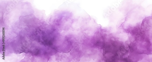 Abstract Purple Watercolor Background Banner