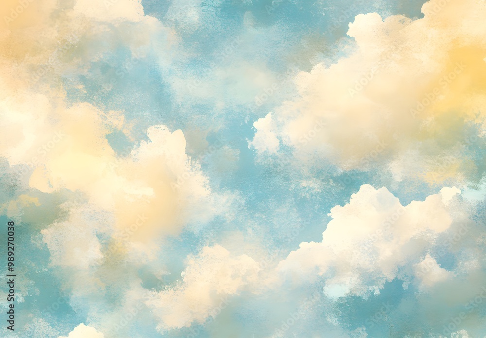 Abstract Watercolor Sky Background with Clouds Abstract Watercolor Sky Background with Clouds