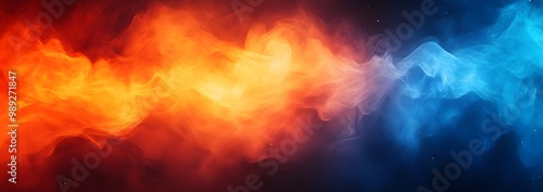 Abstract Gradient Background with Blue, Orange, and Red Colors