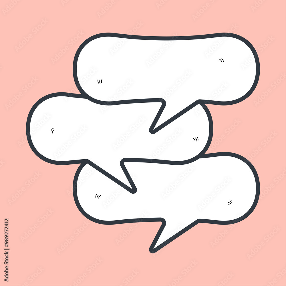 Speech bubbles for text, conversation, dialogue or talk. Speech bubbles for text, conversation, dialogue or talk.
