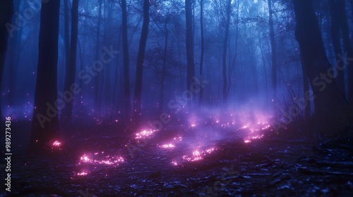 Neon altars glow in eerie dark cathedral with intricate designs pictures