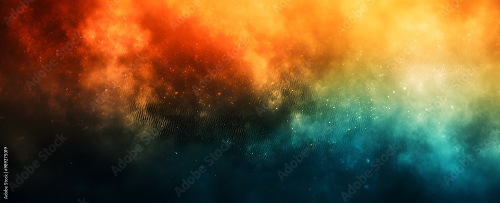 Fototapeta premium Abstract Gradient Background with Soft Orange, Blue, and Green Tones