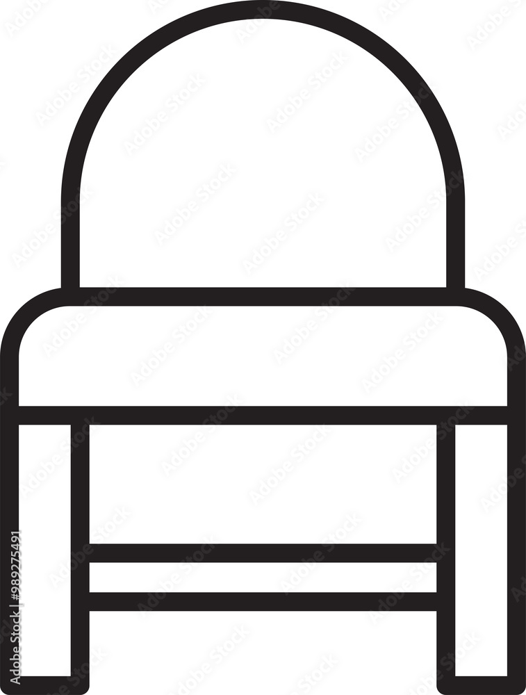 Chair Line Icon Illustration Chair Line Icon Illustration