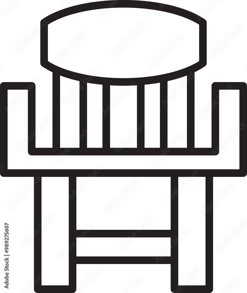 Chair Line Icon Illustration Chair Line Icon Illustration