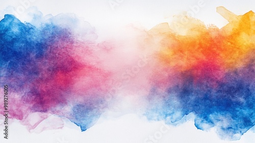 Vibrant watercolor abstract blend of colors photo