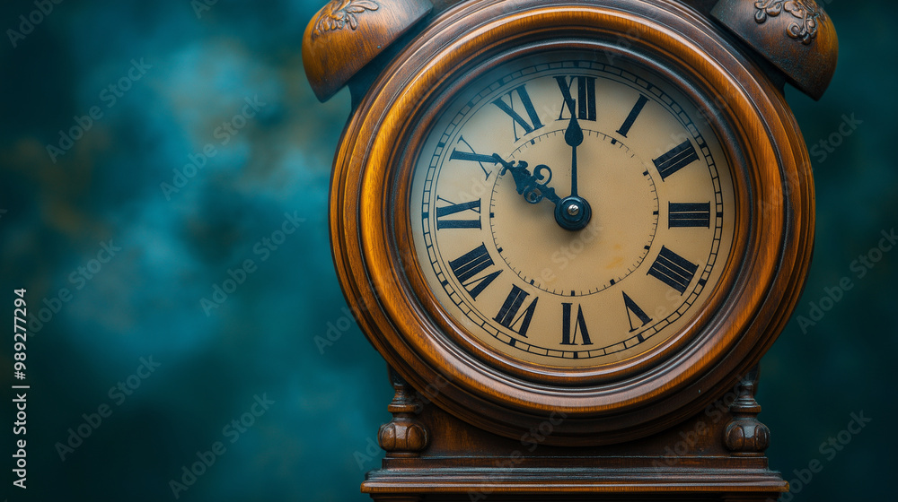 Antique tall clock on beautiful background Antique tall clock on beautiful background